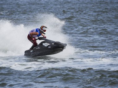 Olbia, İtalya - 16 Eylül 2022 Aquabike Dünya Şampiyonası Grand Prix İtalya