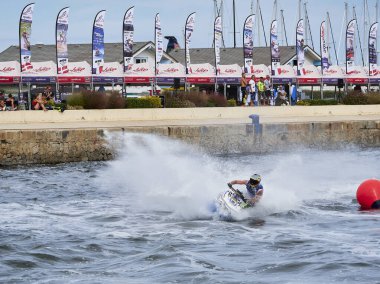 Olbia, İtalya - 16 Eylül 2022 Aquabike Dünya Şampiyonası Grand Prix İtalya