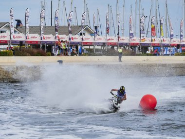 Olbia, İtalya - 16 Eylül 2022 Aquabike Dünya Şampiyonası Grand Prix İtalya