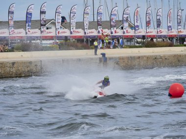 Olbia, İtalya - 16 Eylül 2022 Aquabike Dünya Şampiyonası Grand Prix İtalya