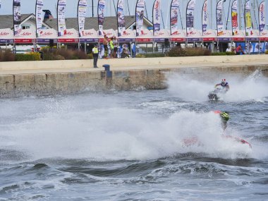 Olbia, İtalya - 16 Eylül 2022 Aquabike Dünya Şampiyonası Grand Prix İtalya