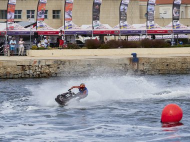 Olbia, İtalya - 16 Eylül 2022 Aquabike Dünya Şampiyonası Grand Prix İtalya