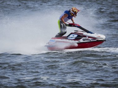 Olbia, İtalya - 16 Eylül 2022 Aquabike Dünya Şampiyonası Grand Prix İtalya