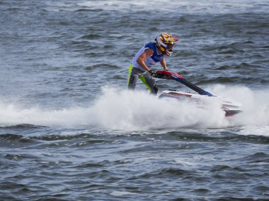 Olbia, İtalya - 16 Eylül 2022 Aquabike Dünya Şampiyonası Grand Prix İtalya