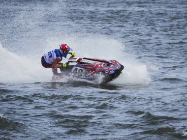 Olbia, İtalya - 16 Eylül 2022 Aquabike Dünya Şampiyonası Grand Prix İtalya