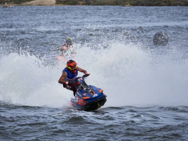 Olbia, İtalya - 16 Eylül 2022 Aquabike Dünya Şampiyonası Grand Prix İtalya