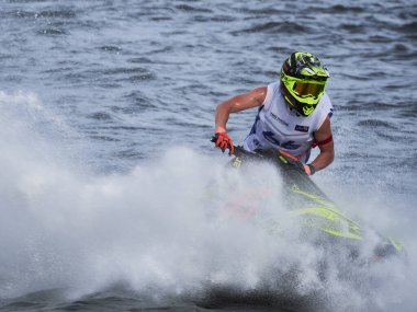 Olbia, İtalya - 16 Eylül 2022 Aquabike Dünya Şampiyonası Grand Prix İtalya