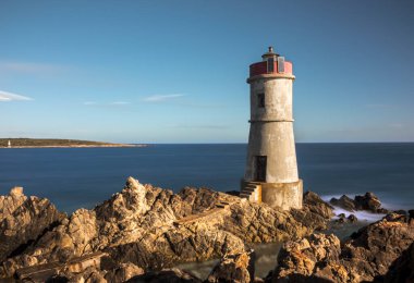 Sardunya 'daki Capo Ferro deniz feneri