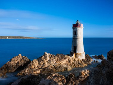 Sardunya 'daki Capo Ferro deniz feneri