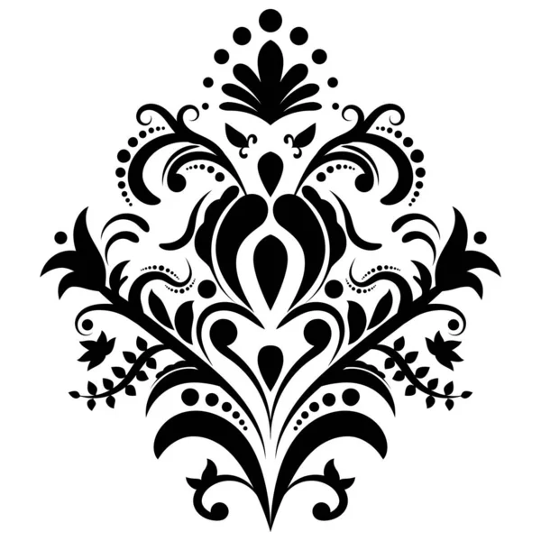 Çiçek retro-antika tarzıyla klasik İspanyol barok süsü. Acanthus desenli girdap tasarımı element düğün dekorasyonu. İzole öge.