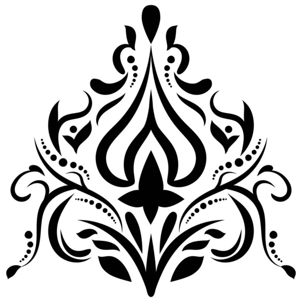 고전적 다마스크 바로크 장식에 골동품 스타일 Acanthus 패턴의 잎들은 장식의 — 스톡 벡터