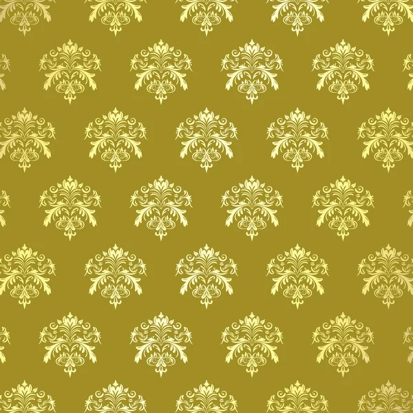 Дамаський Квітковий Золотий Мотив Розкішний Декор Текстури Шпалер Бароковий Текстиль — стокове фото