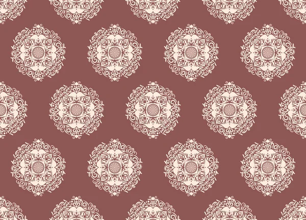 Damast Florales Muster Auf Cremefarbenem Hintergrund Luxus Tapete Textur Ornament — Stockfoto