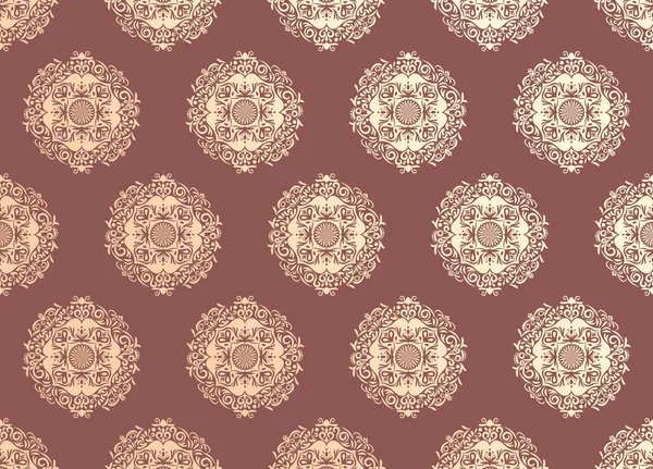 Damast Florales Muster Auf Einem Schokoladenbraunen Hintergrund Luxus Tapete Textur — Stockfoto