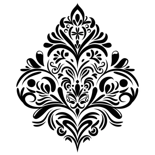 Вінтажний Дамаський Бароковий Орнамент Квітковим Ретро Антикварним Стилем Acanthus Візерунок — стоковий вектор
