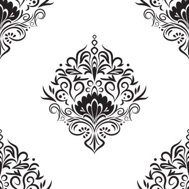 Çiçek retro-antika tarzıyla klasik İspanyol barok süsü. Acanthus desenli girdap tasarımı element düğün dekorasyonu. İzole öge.