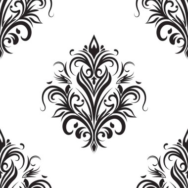 Çiçek retro-antika tarzıyla klasik İspanyol barok süsü. Acanthus desenli girdap tasarımı element düğün dekorasyonu. İzole öge.