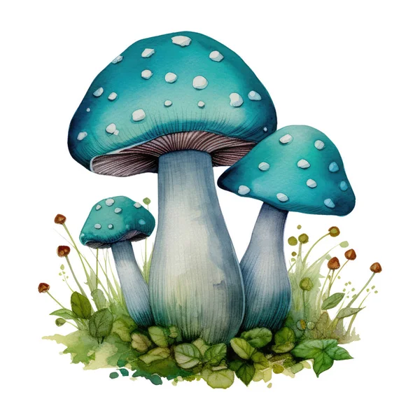 Cogumelo Fungi Toadstools Natureza Ilustração Botânica Clipart Encantador Fungos Toadstool —  Vetores de Stock