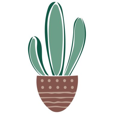 Kaktüs şirin düz dizayn sulu koleksiyonu karalıyor. Dekorasyon, çıkartma, planlayıcı ve günlük tasarım öğeleri için el yapımı kaktüs bitkisi..