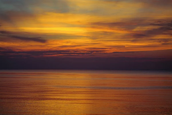 Panoramic View Seascape Sunset Lingering Rays Sun Atlantic Ocean Woodland — Fotografia de Stock