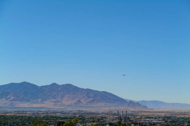 Sabah Capitol Hill 'den Salt Lake City şehir merkezine. Yüksek kaliteli fotoğraf.