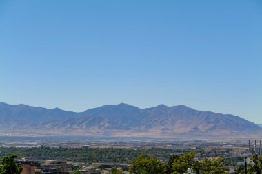 Sabah Capitol Hill 'den Salt Lake City şehir merkezine. Yüksek kaliteli fotoğraf.