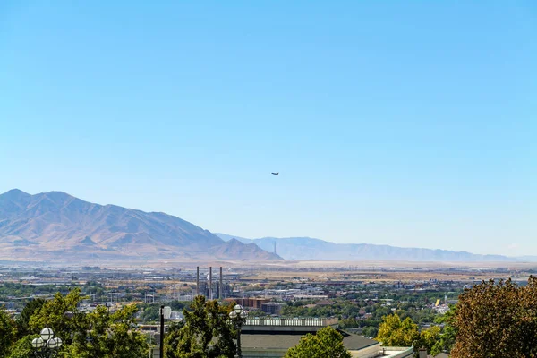Sabah Capitol Hill 'den Salt Lake City şehir merkezine. Yüksek kaliteli fotoğraf.