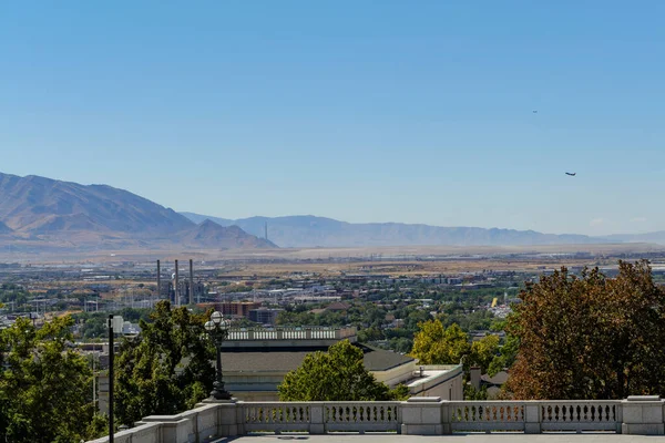 Vista General Del Centro Salt Lake City Por Mañana Desde — Foto de Stock