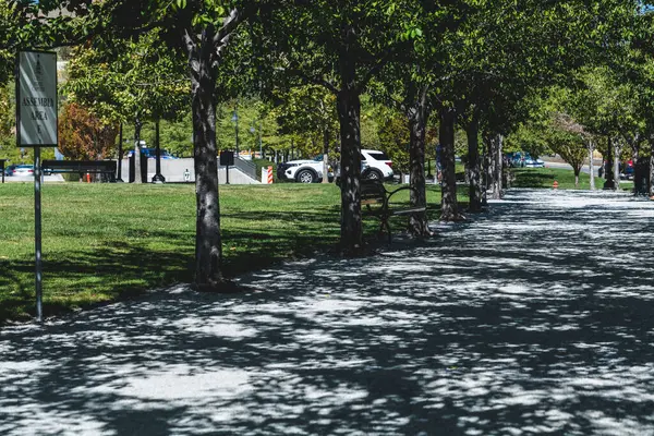 Güneşli bir günde Grassy Park Manzarası. Yüksek kaliteli fotoğraf.