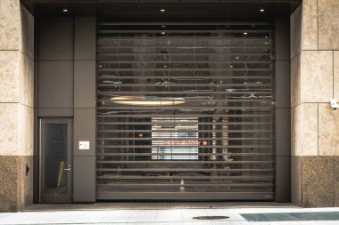 New Jersey, ABD 'de bir garaj kapısında blok işareti yok. Yüksek kalite fotoğraf