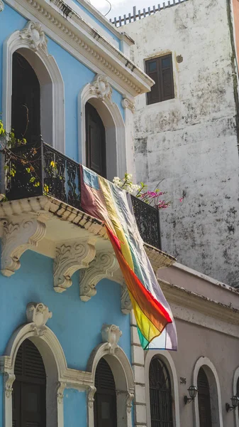 San Juan Porto Rico Março 2021 Uma Bandeira Orgulho Lgtbq — Fotografia de Stock