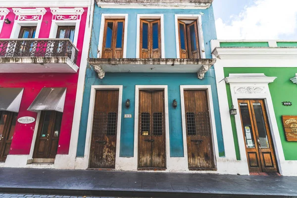 Mars 2021 San Juan Gatuvy Över Färgglada Historiska Byggnader Och — Stockfoto