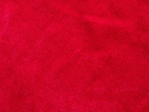 以红色天鹅绒面料为背景 柔软而光滑的纺织材料制成的空红色面料背景 文本是有空间的 — 图库照片