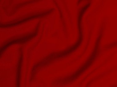 Arka plan olarak kırmızı kadife kumaş dokusu kullanılıyor. Yumuşak ve pürüzsüz tekstil malzemelerinden oluşan boş kırmızı kumaş arka plan. Metin için boşluk var.