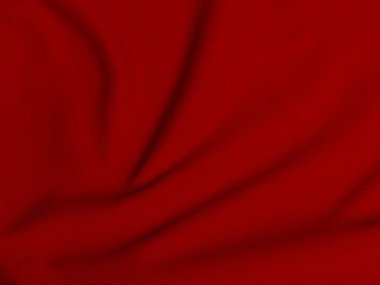 Arka plan olarak kırmızı kadife kumaş dokusu kullanılıyor. Yumuşak ve pürüzsüz tekstil malzemelerinden oluşan boş kırmızı kumaş arka plan. Metin için boşluk var.