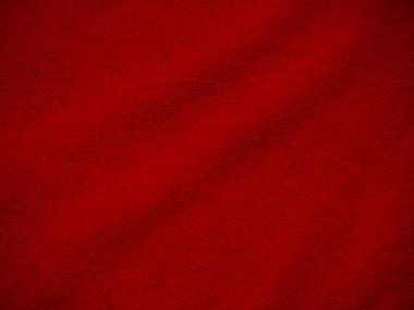 Kırmızı, temiz yün dokusu arka plan. hafif doğal koyun yünü. Serge dikişsiz pamuk. Tasarımcılar için tüylü kürk dokusu. Yakın plan kırmızı yün halı..