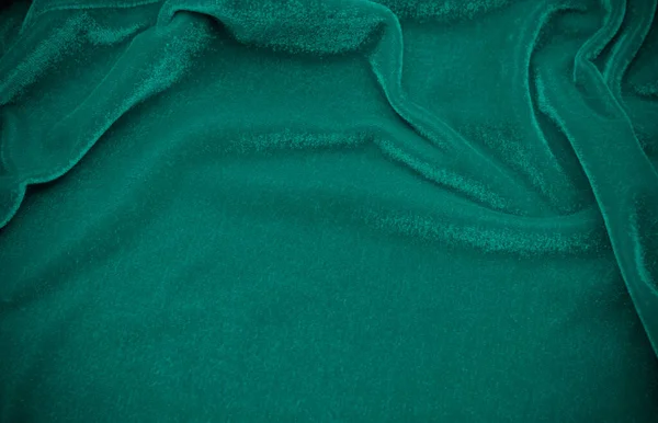 Dark Green Old Velvet Fabric Texture Used Background Empty Green — Zdjęcie stockowe