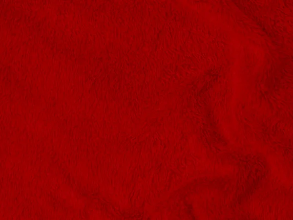 赤いきれいなウールの質感の背景 軽い天然羊のウール セルジュ シームレス コットン デザイナーのためのふわふわの毛皮の質感 クローズアップフラグメント赤いウールの毛布カーペット — ストック写真
