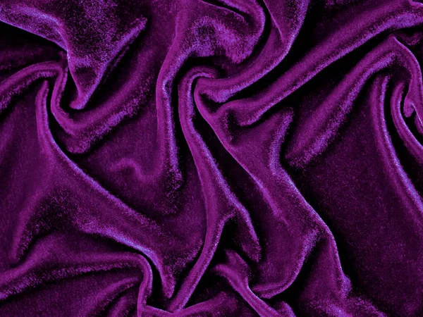 Фиолетовая Бархатная Ткань Текстура Используется Качестве Фона Пустой Пурпурный Тканевый — стоковое фото