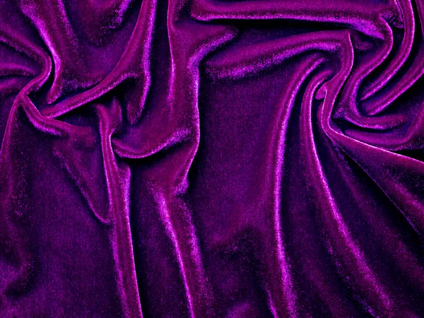 Фиолетовая Бархатная Ткань Текстура Используется Качестве Фона Пустой Пурпурный Тканевый — стоковое фото