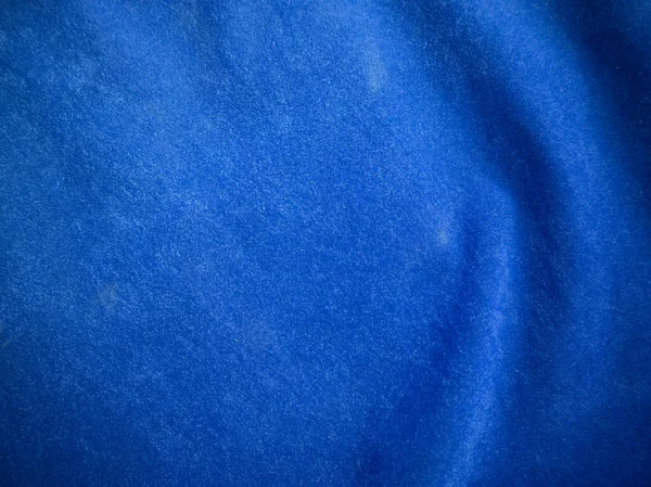 Blue Velvet Fabric Texture Used Background Empty Blue Fabric Background — Zdjęcie stockowe