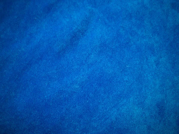 Blue Velvet Fabric Texture Used Background Empty Blue Fabric Background — Zdjęcie stockowe