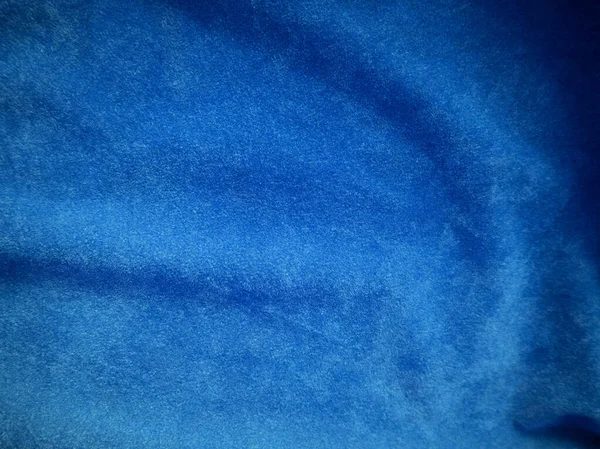 Blue Velvet Fabric Texture Used Background Empty Blue Fabric Background — Foto de Stock