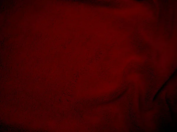 Fondo Rojo Textura Lana Limpia Lana Oveja Natural Ligera Algodón — Foto de Stock
