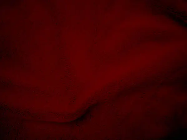 赤いきれいなウールの質感の背景 軽い天然羊のウール レッドシームレスコットン デザイナーのためのふわふわの毛皮の質感 クローズアップフラグメント白いウールカーペット — ストック写真
