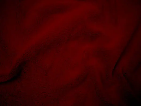 红色干净羊毛质地背景 轻盈的天然羊毛 红色无缝棉 设计师用绒毛的质地 特写片断白色毛毯 — 图库照片