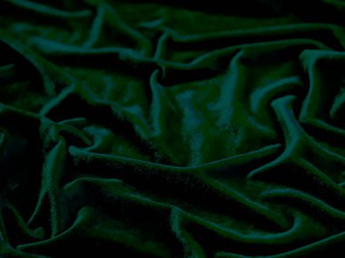 Green velvet fabric texture used as background. Empty green fabric background of soft and smooth textile material. There is space for text.	