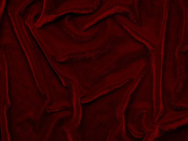 Red Velvet Fabric Texture Used Background Empty Red Fabric Background — 图库照片