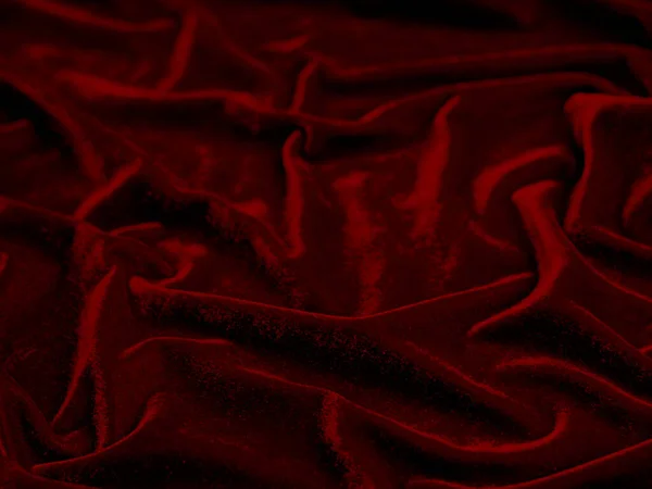 Red Velvet Fabric Texture Used Background Empty Red Fabric Background — 스톡 사진