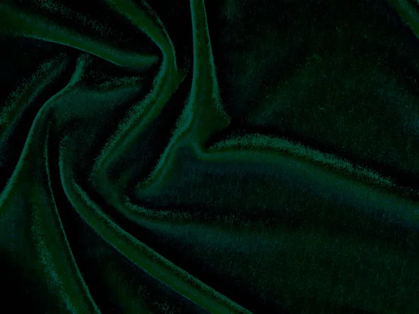 Green Velvet Fabric Texture Used Background Empty Green Fabric Background — Stok Foto